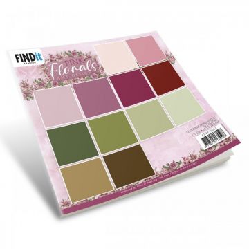 Pink Florals Solids 8x8 Paper Pack